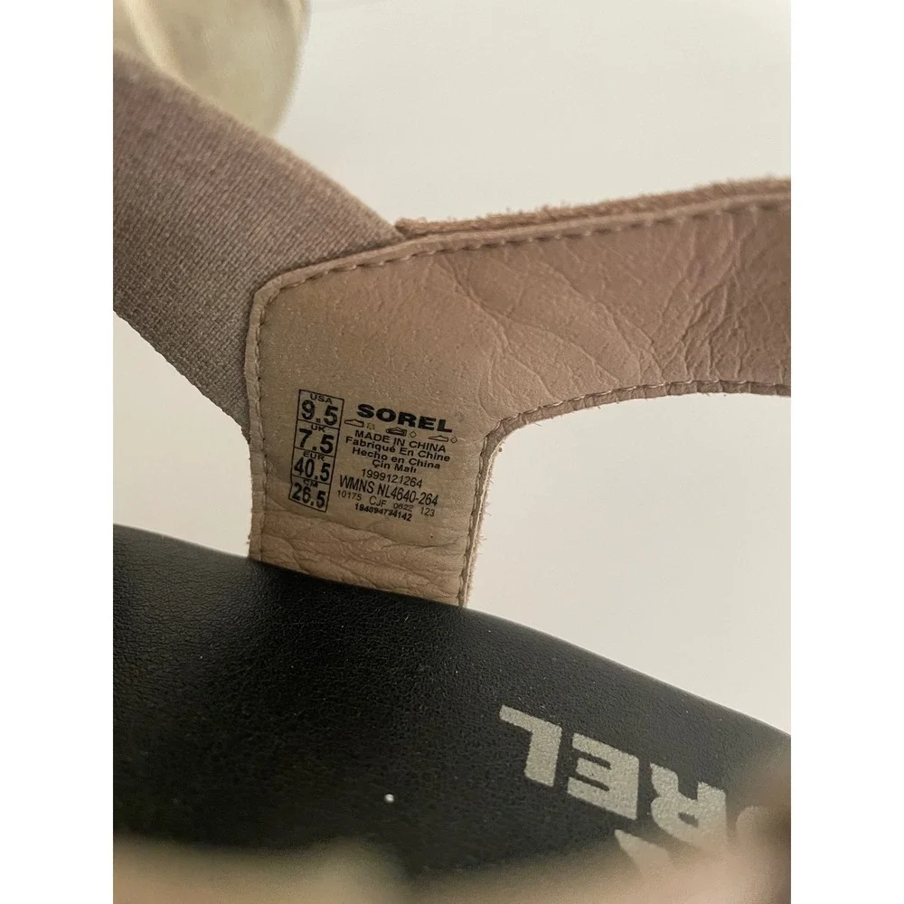 Sorel Cameron Flatform Sandal Taupe Suede Wedge Strappy Comfort Travel Chic 9.5